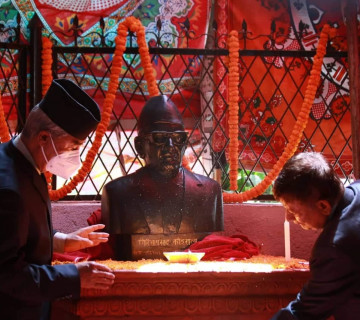 अनामनगरमा गिरिजाप्रसादको सालिक अनावरण